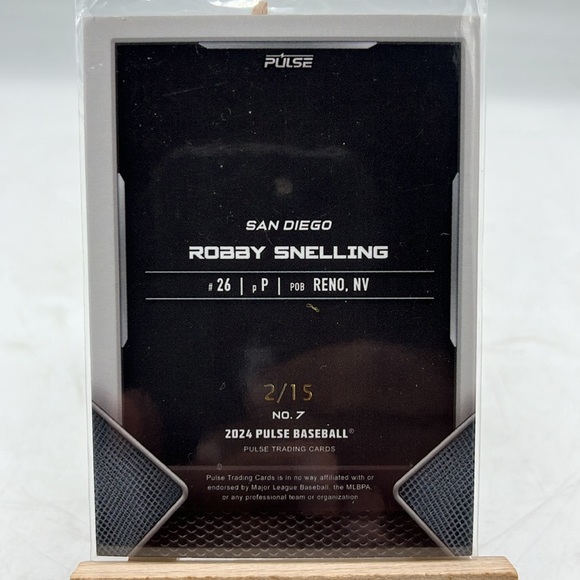 Pulse Baseball Card - Robby Snelling - Picture 2 of 3